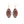 Brown Football Padded Earrings