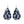 Daisy Printed Teardrop Earrings