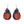 Multi Color Daisy Printed Teardrop Earrings