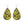 Sunflower Printed Teardrop Earrings