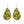 Sunflower Printed Teardrop Earrings