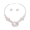 Silver Oval Formal Collar Necklace