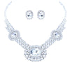 Silver Oval Formal Collar Necklace