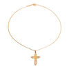 Gold Plated CZ Cross Necklace