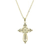 Gold Plated CZ Cross Necklace