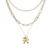 Gold 3 Pcs Teddy Bear Necklace