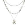 Silver 3 Pcs Teddy Bear Necklace