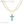 Gold Turquoise Stone Cross 2pc Necklace