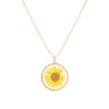 Yellow Daisy Dried Flower Necklace