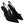 Black Tulle Ricamo Heels Slingback Shoes
