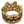 Red CROWN Crystal DG Gold Brass Ring