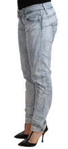 Light Blue Washed Cotton Folded Hem Denim Trouser