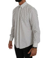 White Dotted Dress Formal MARTINI Shirt