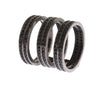 Black CZ Rhodium 925 Silver Ring
