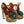 Orange Leather Crystal Platform Sandal Shoes