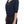 Blue Cotton Top Pullover Deep V-neck Women Sweater