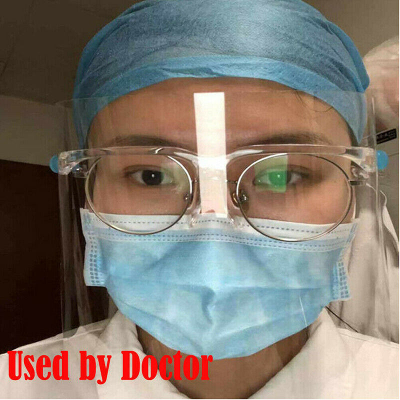 Anti Virus Spit Saliva Protective Detachable Face Shield Transparent Cover Glasses