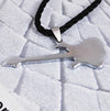 Stainless Music Plating Rock Guitar Pendent Necklace Adjustable String Jewelry