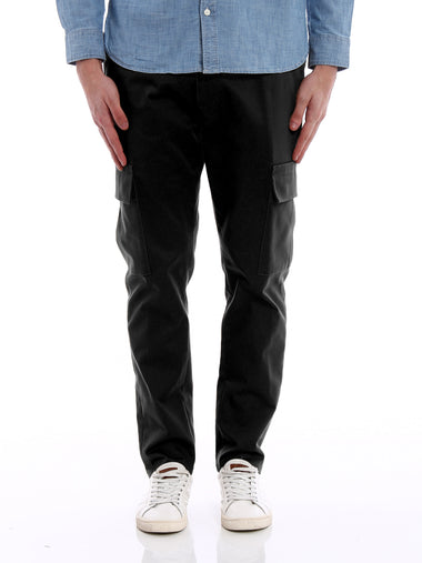 Black Cotton Jeans & Pant