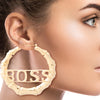 Dozen BOSS Bamboo Hoop Earrings