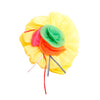 Yellow Pleated Flower Turban