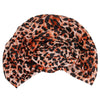 Brown Leopard Print Flower Turban