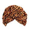 Orange Leopard Twist Knot Turban