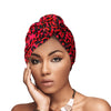 Red Leopard Twist Knot Turban