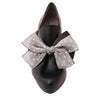 Pair of Gray and Black Bow Shoe Bands