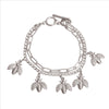 Silver Bee Charm Chain Bracelet