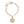 K Hexagon Initial Charm Bracelet