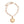 N Hexagon Initial Charm Bracelet