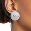 White and Gold Dome Designer Studs