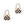 Rhinestone Handle Checker Handbag Earrings