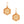 J Hexagon Initial Earrings