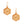 M Hexagon Initial Earrings