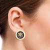 Gold and Black Lion Studs