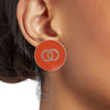 Orange and Gold Designer Flat Studs