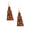 Genuine Leather Trapezoid Earrings