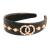 Designer Black Pearl Headband