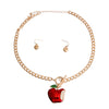 Red Apple Toggle Necklace