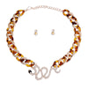 Tortoiseshell Chain Designer Snake Necklace