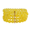 Yellow Cracked Quartz Bead Layered Bracelet