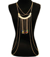 Gold and Multi Color Bead Body Chain